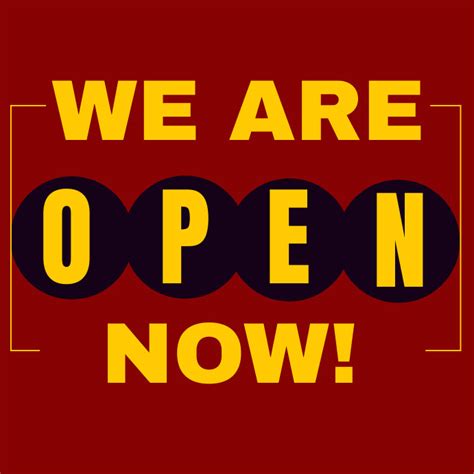 Good day!we are now open! (First in .